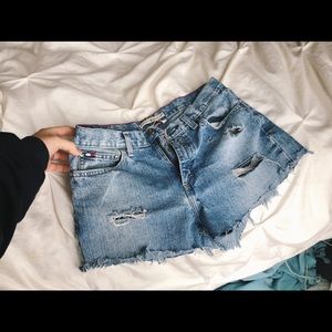 High waisted tommy hilfiger denim shorts